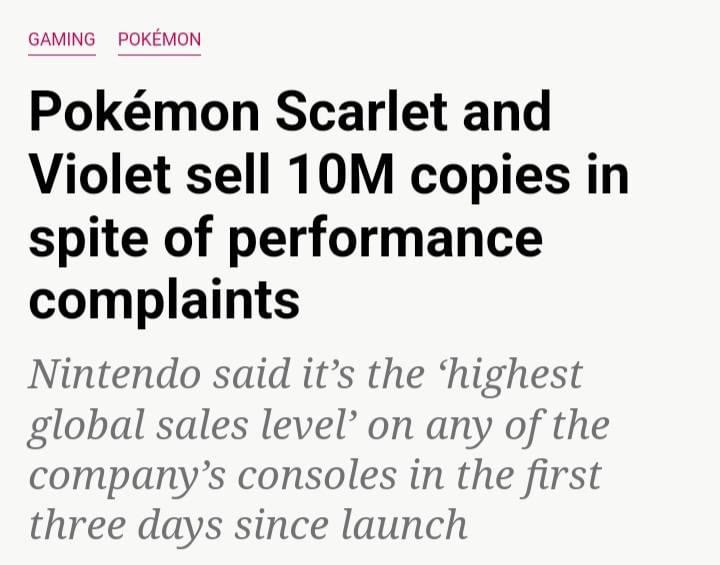 Pokemon Scarlet Violet terjual 10 juta kopi dalam 3 hari saja