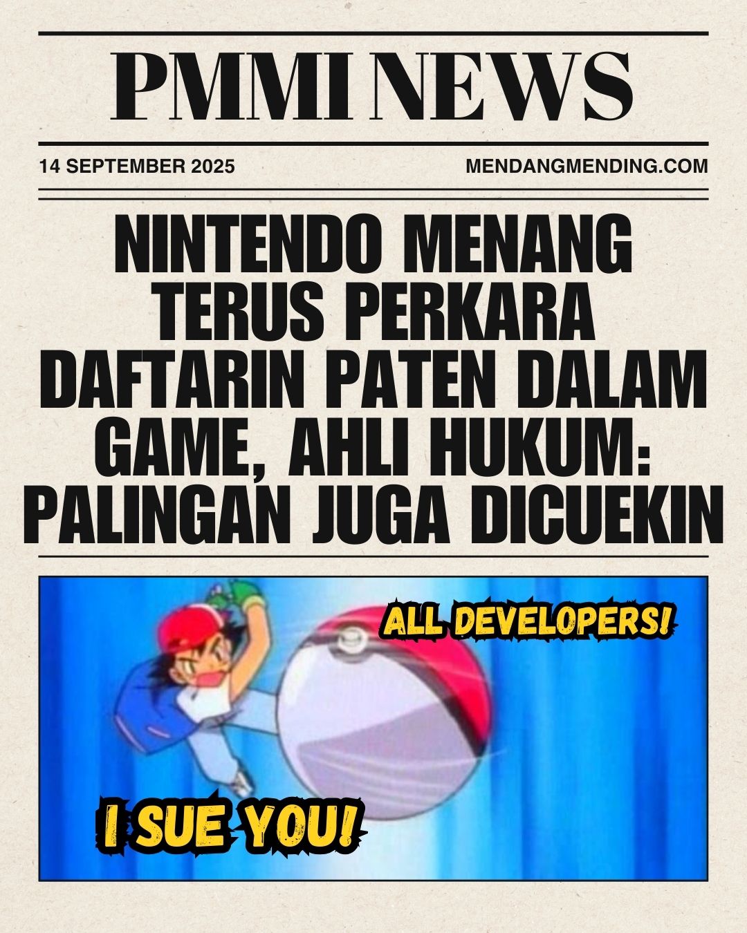 Nintendo Menang terus Perkara Paten dalam Game, Ahli Hukum: Palingan juga dicuekin.